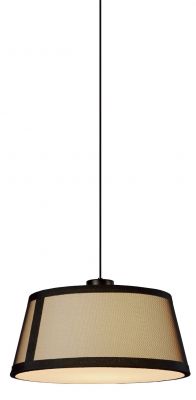 Lilly Pendelleuchte von Tooy: Hängelampe mit schwarzem Schirm und feiner Textur für Wohnräume.